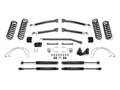 Fabtech 3-Inch Trail II Suspension Lift Kit with Shocks (07-18 Jeep Wrangler JK 4-Door)