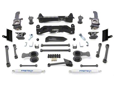 Fabtech 6-Inch Basic Suspension Lift Kit with Performance Shocks (10-14 4WD 4Runner w/o KDSS System; 2015 4WD 4Runner w/ M12-1.25 Caliper Bolts & w/o KDSS System, Excluding TRD Pro)