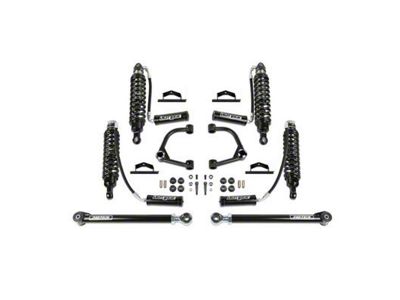 Fabtech 3-Inch Uniball Upper Control Arm Suspension Lift Kit with Dirt Logic 2.5 Reservoir Coil-Overs (21-25 Bronco 4-Door, Excluding Raptor)