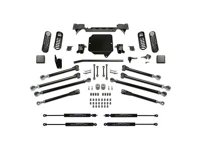Fabtech 5-Inch Crawler Suspension Lift Kit with Stealth Shocks (20-25 3.6L Jeep Gladiator JT)