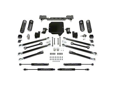 Fabtech 3-Inch Crawler Suspension Lift Kit with Stealth Shocks (18-25 3.6L Jeep Wrangler JL 4-Door)