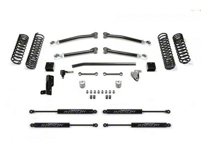 Fabtech 3-Inch Trail Suspension Lift Kit with Stealth Shocks (20-25 3.0L EcoDiesel Jeep Wrangler JL; 21-25 Jeep Wrangler JL Rubicon 392)