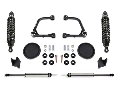 Fabtech 3-Inch Uniball Upper Control Arm Lift Kit with Rear Coil Spring Spacers, Dirt Logic 2.5 Coil-Overs and Dirt Logic 2.25 Shocks (22-25 Tundra CrewMax w/ Factory Rear Coil Springs & w/o AVS System, Excluding Hybrid)
