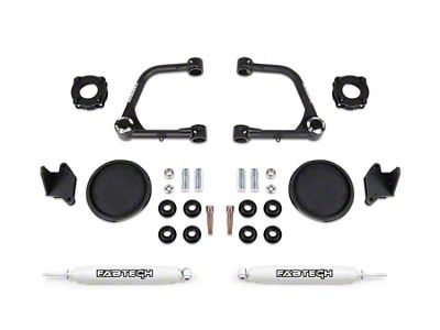 Fabtech 3-Inch Uniball Upper Control Arm Lift Kit with Rear Coil Spring Spacers and Performance Shocks (22-25 Tundra CrewMax, Excluding Hybrid)