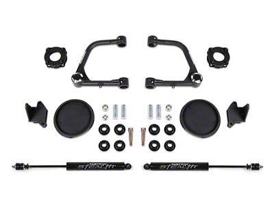Fabtech 3-Inch Uniball Upper Control Arm Lift Kit with Rear Coil Spring Spacers and Stealth Shocks (22-25 Tundra CrewMax, Excluding Hybrid)