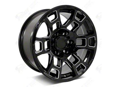 2021 4TR Pro Style Gloss Black Milled 6-Lug Wheel; 22x9; -10mm Offset (10-24 4Runner)