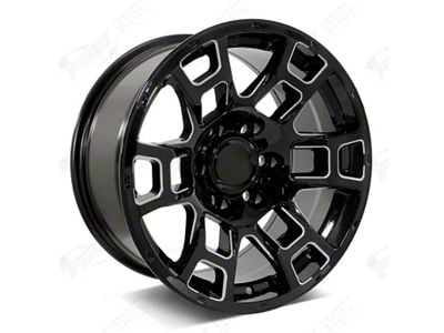 2021 4TR Pro Style Gloss Black Milled 6-Lug Wheel; 22x9; 0mm Offset (25-26 4Runner)