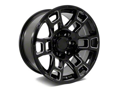 Factory Style Wheels 2021 Flow Forged 4TR Pro Style Gloss Black Milled 6-Lug Wheel; 17x8.5; 0mm Offset (03-09 4Runner)