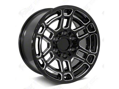 2022 Flow Forged Tac Pro Style Black Milled 6-Lug Wheel; 22x9; 0mm Offset (25-26 4Runner)