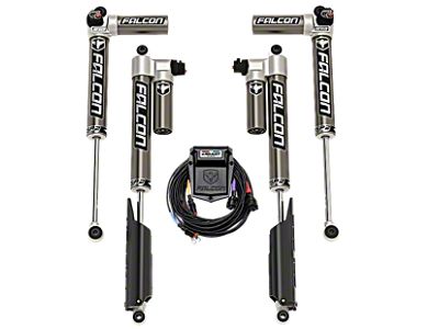 Falcon Shocks SP2 3.5 e-Adjust Piggyback Front and Rear Shocks for 3.50 to 4.50-Inch Long Travel Lift (20-25 3.6L Jeep Gladiator JT)