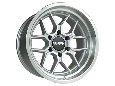 Falcon Wheels TX1 Apollo Series Full Silver with Machined Face 6-Lug Wheel; 17x9; -38mm Offset (25-26 4Runner)