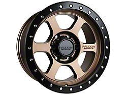 Falcon Wheels T1 Series Matte Bronze with Matte Black Ring 6-Lug Wheel; 17x9; 0mm Offset (21-25 Bronco, Excluding Raptor)