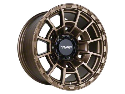 Falcon Wheels T4 Spyder Series Full Matte Bronze 6-Lug Wheel; 17x9; -12mm Offset (21-25 Bronco, Excluding Raptor)