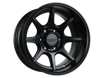 Falcon Wheels T8 Seeker Series Full Matte Black 6-Lug Wheel; 17x9; -12mm Offset (21-25 Bronco, Excluding Raptor)