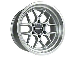 Falcon Wheels TX1 Apollo Series Full Silver with Machined Face 6-Lug Wheel; 17x9; -12mm Offset (21-26 Bronco, Excluding Raptor)