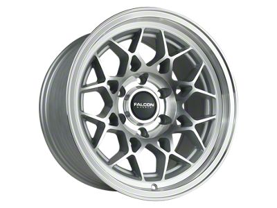 Falcon Wheels TX3 EVO Series Full Silver with Machined Face and Lip 6-Lug Wheel; 17x9; 0mm Offset (21-25 Bronco, Excluding Raptor)