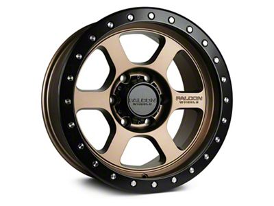 Falcon Wheels T1 Series Matte Bronze with Matte Black Ring Wheel; 17x9; -12mm Offset (07-18 Jeep Wrangler JK)