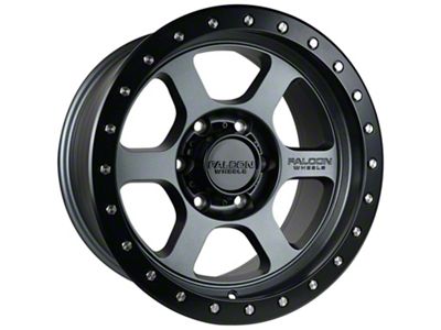 Falcon Wheels T1 Series Matte Gunmetal with Matte Black Ring 6-Lug Wheel; 17x9; 0mm Offset (16-23 Tacoma)