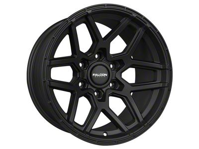 Falcon Wheels T9 Atlas Series Full Matte Black 6-Lug Wheel; 17x9; -25mm Offset (16-23 Tacoma)