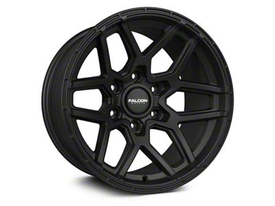 Falcon Wheels T9 Atlas Series Full Matte Black 6-Lug Wheel; 17x9; -38mm Offset (16-23 Tacoma)