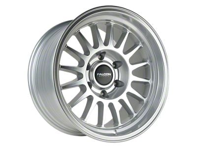 Falcon Wheels TX2 Stratos Series Full Silver with Machined Face and Lip 6-Lug Wheel; 17x9; -12mm Offset (24-25 Tacoma)