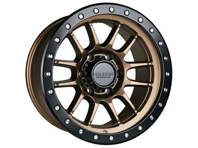 Falcon Wheels T7 Series Matte Bronze with Matte Black Ring 6-Lug Wheel; 17x9; -12mm Offset (22-25 Tundra)