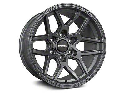 Falcon Wheels T9 Atlas Series Full Matte Gunmetal 6-Lug Wheel; 17x9; -38mm Offset (22-25 Tundra)