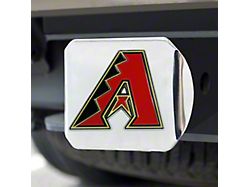 Hitch Cover with Arizona Diamondbacks Logo; Chrome (Universal; Some Adaptation May Be Required)