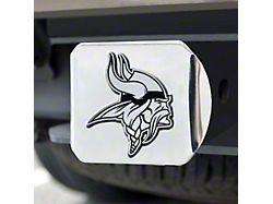 Hitch Cover with Minnesota Vikings Logo; Chrome (Universal; Some Adaptation May Be Required)