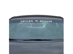 Windshield Decal with Denver Broncos Logo; White (Universal; Some Adaptation May Be Required)