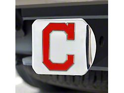 Hitch Cover with Cleveland Indians Logo; Chrome (Universal; Some Adaptation May Be Required)