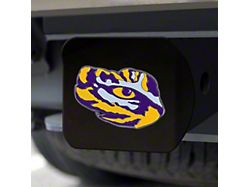 Hitch Cover with LSU Logo; Purple (Universal; Some Adaptation May Be Required)