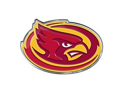 Iowa State University Embossed Emblem; Red and Yellow (Universal; Some Adaptation May Be Required)