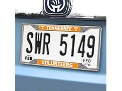 License Plate Frame with University of Tennessee Logo; Chrome (Universal; Some Adaptation May Be Required)