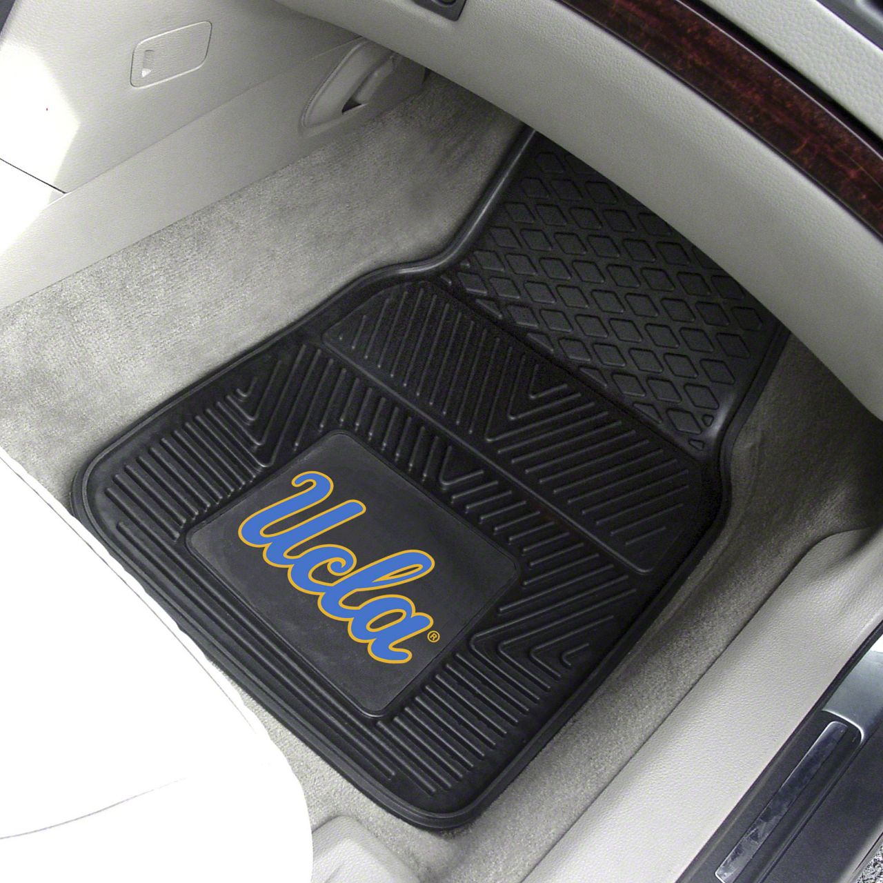 Jeep Gladiator Vinyl Front Floor Mats with UCLA Logo; Black (Universal