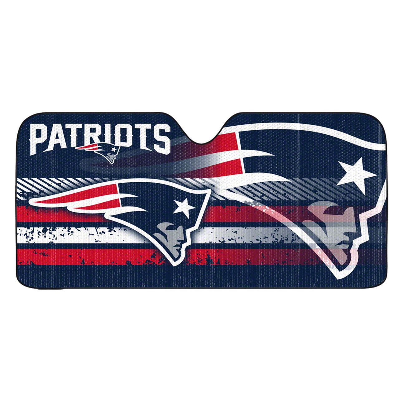 Jeep Gladiator Windshield Sun Shade with New England Patriots Logo; Navy (Universal; Some