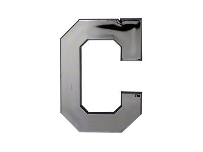 Cleveland Indians Molded Emblem; Chrome (Universal; Some Adaptation May Be Required)