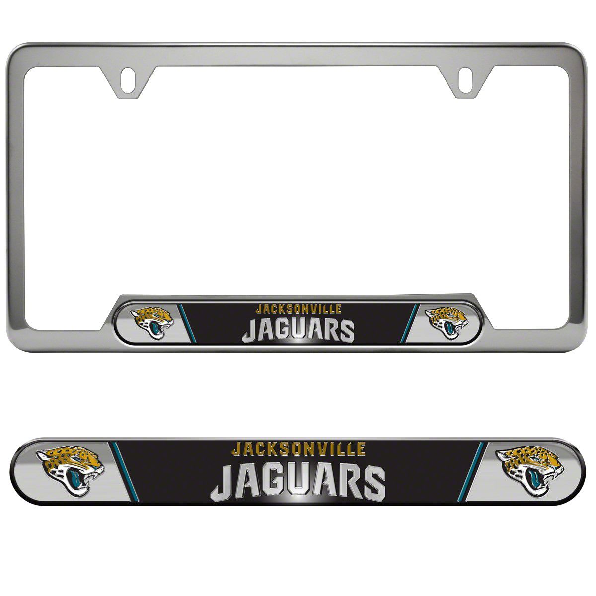 Jeep Wrangler Embossed License Plate Frame with Jacksonville Jaguars