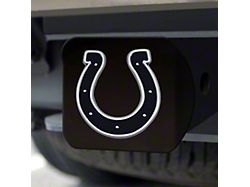 Hitch Cover with Indianapolis Colts Logo; Black (Universal; Some Adaptation May Be Required)