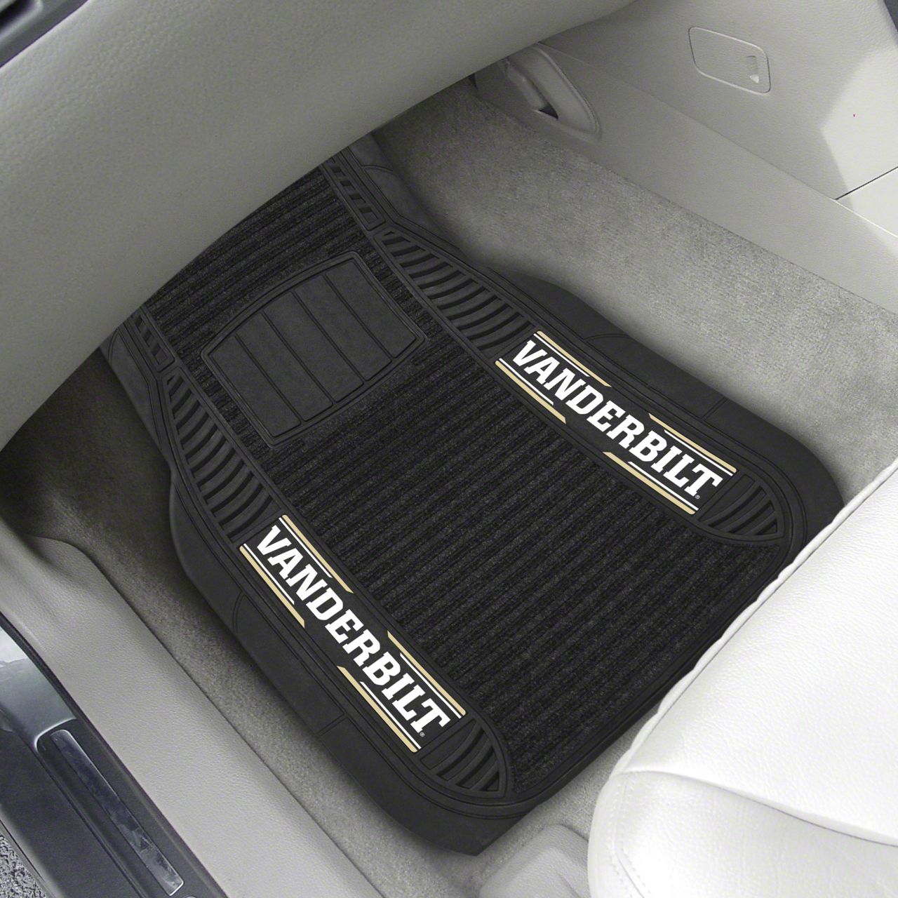 Jeep Wrangler Molded Front Floor Mats with Vanderbilt University Logo