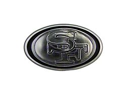 San Francisco 49ers Molded Emblem; Chrome (Universal; Some Adaptation May Be Required)
