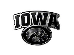 University of Iowa Molded Emblem; Chrome (Universal; Some Adaptation May Be Required)