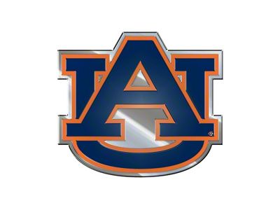 Auburn University Embossed Emblem; Blue and Orange (Universal; Some Adaptation May Be Required)