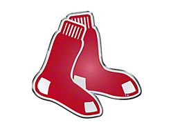 Boston Red Sox Embossed Emblem; Red (Universal; Some Adaptation May Be Required)