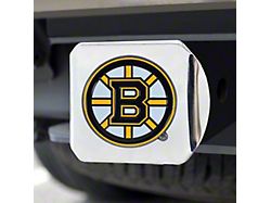 Hitch Cover with Boston Bruins Logo; Chrome (Universal; Some Adaptation May Be Required)