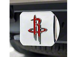 Hitch Cover with Houston Rockets Logo; Chrome (Universal; Some Adaptation May Be Required)