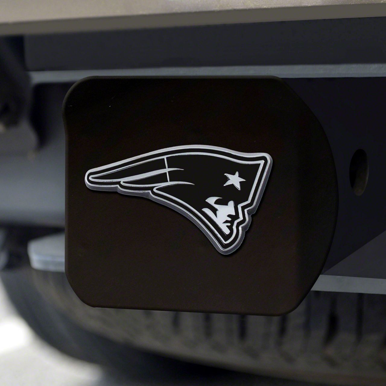 thumbnail image 2 of FANMATS New England Patriots 3D Metal Hitch Cover - Black, Fits 2" Square Hitches 2 of 14