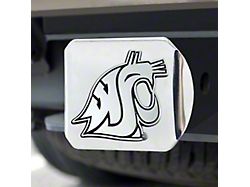 Hitch Cover with Washington State University Logo; Chrome (Universal; Some Adaptation May Be Required)