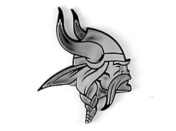 Minnesota Vikings Molded Emblem; Chrome (Universal; Some Adaptation May Be Required)