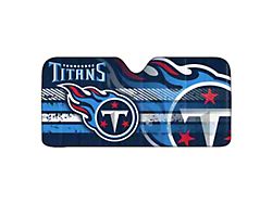 Windshield Sun Shade with Tennessee Titans Logo; Blue (Universal; Some Adaptation May Be Required)